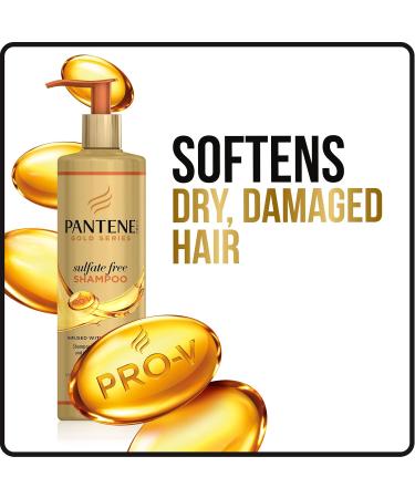 Pantene Gold Series Argan Oil Shampoo for Natural & Curly Hair | Sulfate Free 8.5 Fl Oz - International Shipping Available - Buy Online on SooperMarket.com