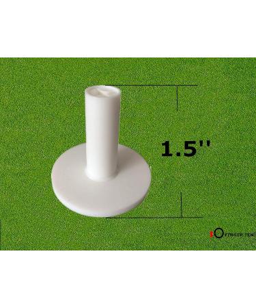 FINGER TEN Golf Rubber Tee Driving Range 5 Pack - Indoor/Outdoor Practice Mat Tee Adaptor Set - White/Black Tee Holder for Hitting Mats, 1.5 Size - Buy Online on SooperMarket.com