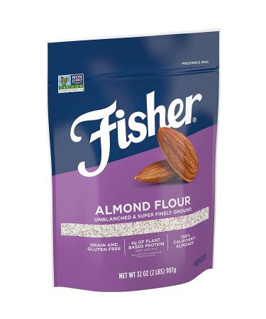 Fisher Almond Flour 32oz - Gluten-Free, Non-GMO, Keto, Paleo, Vegan Friendly, Unblanched, Super-Finely Ground - Buy Online on SooperMarket.com