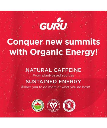 GURU | Original Plant-Based Energy Drink | Recharge with Good Energy from Green Tea | Natural & Organic Ingredients | Healthy Energy drinks to Help Stay Focused | Refreshing Taste | 8.4oz (Pack of 24) - Buy Online on SooperMarket.com