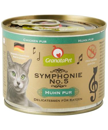 Granapet Symphony No.5 pure chicken 6 x 200 g cat food without grain & sugar additives fillet in natural jelly delicate wet feed for cats