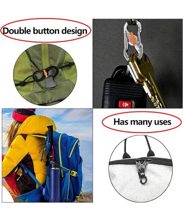 Dher S Outdoor Camping Mini S Clip 10 Pack Stainless Steel S-Shaped Carabiners | Anti-Theft & Anti-Drop Clips for Backpacking & Outdoor Use - Buy Online on SooperMarket.com
