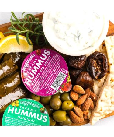 Veggicopia Creamy Dip & Hummus Variety Pack - High Protein, Non-Dairy, Vegan Dips - 2.5 oz Singles (Pack of 12) - Buy Online on SooperMarket.com