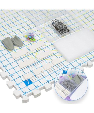 Blocking Mats for Knitting - Extra Thick Boards with Grids, 8PCS Knitting Blockers, 100 T-Pins, 20 Stitch Markers - Knitting Mats Kit - Buy Online on SooperMarket.com