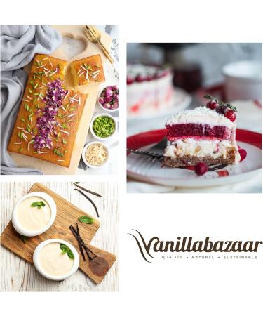 Vanillabazaar Grade A Organic & Fairtrade Madagascan Vanilla Pods - 5 Bourbon Premium Beans in Resealable Tube for Chefs & Baking - Buy Online on SooperMarket.com