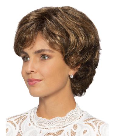 Lofty Wig Jasmin | High-Quality Synthetic Hair Wig | Realistic Medium Brown/Copper Maroon Highlights - International Shipping Available - Buy Online on SooperMarket.com