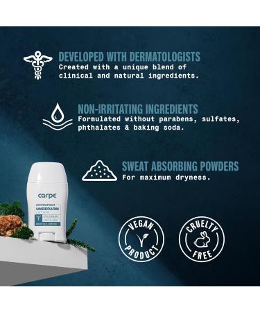 Carpe Underarm Antiperspirant and Deodorant Clinical strength with Mountain Breeze scent Combat excessive sweating Stay fresh and dry Great for hyperhidrosis (Pack of 3) Mountain Breeze 1.69 Fl Oz (Pack of 3) - Buy Online on SooperMarket.com