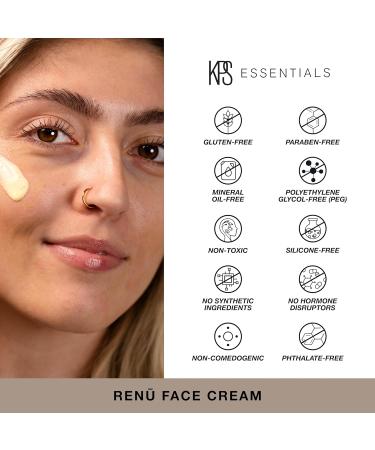 KPS Essentials Organic Ren Face Cream - Hyaluronic Acid Dark Spot Corrector & Puffiness Reducer | 1oz Eye Cream for Crepe Skin - Buy Online on SooperMarket.com
