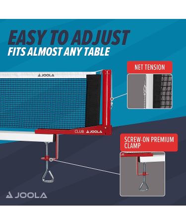 JOOLA Club Competition Table Tennis Net & Post Set - Portable 72 Regulation Size Ping Pong Screw On Clamp Net - Buy Online on SooperMarket.com