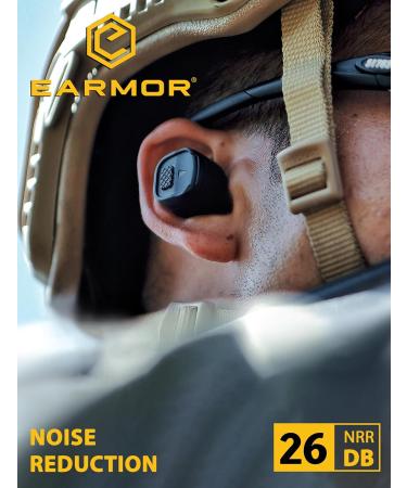 EARMOR M20T Shockwave Earplugs - NRR26DB Bluetooth 5.3 Electronic Hearing Protection for Shooting Range & Hunting - Buy Online on SooperMarket.com