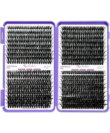 DNSGOOR DIY Lash Extension Kit 840Pcs D Curl Individual Lash Clusters Eyelashes Extension Set with Mirror Lash Storage Box Lash Bond&Seal Glue Remover Tweezers Lash Brush Applicator A-Lash Kit 30-60D - Buy Online on SooperMarket.com
