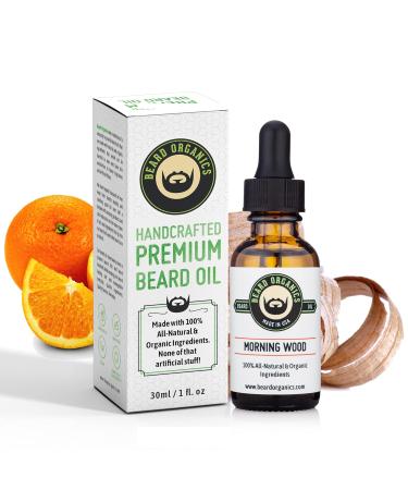 Beard Organics Morning Wood Beard Oil - Cedarwood & Orange | Premium Grooming for Men - Buy Online on SooperMarket.com