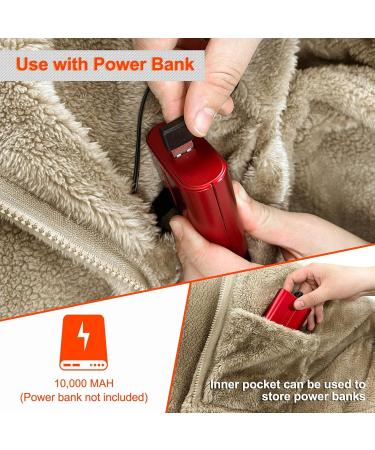 Pekmar Electric Heated Blanket | Soft & Plush Outdoor Heating Ceiling | Warm Your Bedroom Dormitory & More - Buy Online on SooperMarket.com