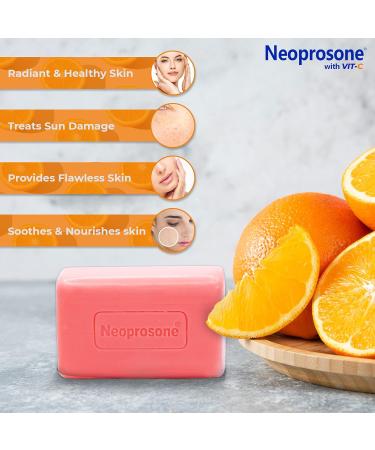 Neoprosone Skin Brightening Soap - 7oz Exfoliating Cleansing Bar for Spots on Knees Elbows Face | Vitamin C & Castor Oil | Unisex International Shipping - Buy Online on SooperMarket.com