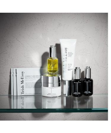 Trish McEvoy Beauty Booster Must Haves Travel Set | 6-Piece Correct & Brighten Collection for Radiant Skin - Hydroxy Pads Face & Eye Serums Moisturizer & SPF 30 - Buy Online on SooperMarket.com