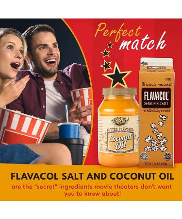 Ultimate Movie Theater Popcorn Kit - Flavacol Salt & Golden Barrel Butter Flavored Coconut Oil - Vegan & Gluten-Free Ingredients - Non-GMO & Kosher Certified - Buy Online on SooperMarket.com