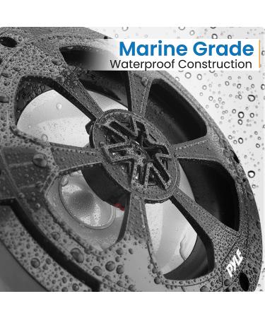 Pyle 6.5 Marine Speakers - 2-Way Waterproof 240 Watt Coaxial Speakers - Black Pair - Buy Online on SooperMarket.com