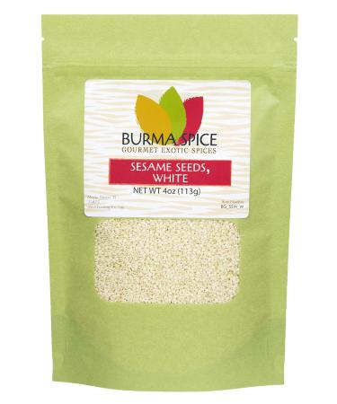 Sesame Seeds, White | Ajonjoli | Perfect for Bakery and Salads 4 oz. 4 Ounce