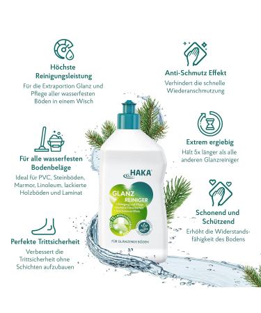 HAKA Gloss Cleaner 750 ml - Premium Floor Cleaner for Laminate Marble Stone & Linoleum - Buy Online on SooperMarket.com