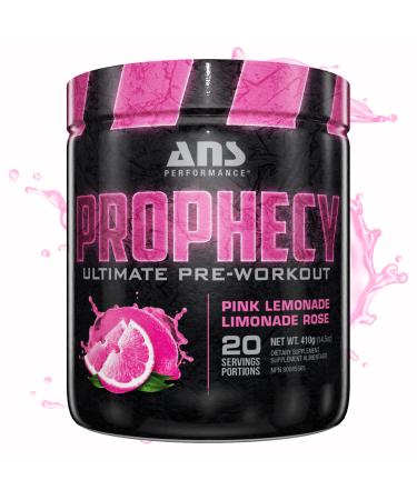 ANS Performance Prophecy Pre Workout Powder (20 servings 14.5 oz) Gluten Free Pre-Workout Formula - Energy & Strength - Sugar Free- Increase Power & Workout Volume (Pink Lemonade)