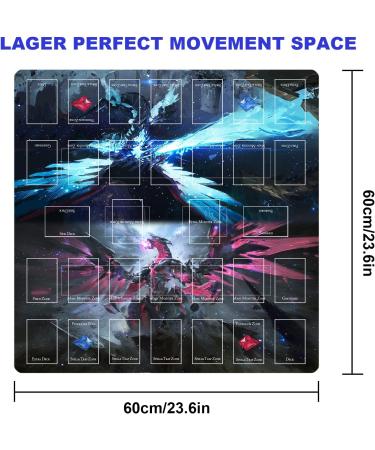 Sabermaster Card Rubber Mat - 2 Player Square Yugioh Playmat | 60x60cm/23.6x23.6inch - Buy Online on SooperMarket.com
