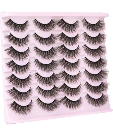 Wispy Lashes Natural False Eyelashes Fluffy 16mm Cat Eye Lashes Pack 5D 14 Pairs Fake Eyelashes by TNFVLONEINS B02 - Buy Online on SooperMarket.com