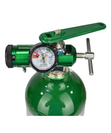 Lightning X O2 Mini Oxygen Regulator CGA-870 Gauge Flow Rate 0-15lpm w/Wrench