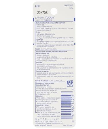 Maybelline Slant Tip Tweezer - Expert Tools for Precise Hair Removal - Buy Online on SooperMarket.com
