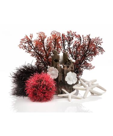 Biorb 48442 Decor Set 15l Red Forest - Aquaria decoration with realistic artificial aquatic plants roots and stones |For fresh water and sea water Red Forest 15 liters