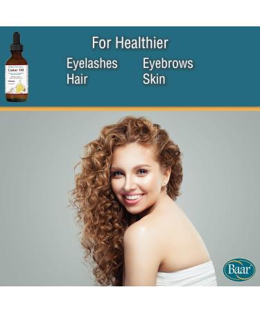 Organic Cold-Pressed Castor Oil - 100% Pure & Hexane-Free - Hair Growth Treatment for Eyebrows, Hair, and Eyelashes - 2 oz - Buy Online on SooperMarket.com