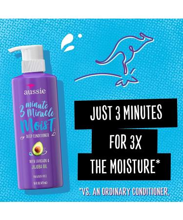 Aussie Total Miracle Shampoo Conditioner 3 Minute Miracle Treatment + Miracle Moist Shampoo and Conditioner Bundle - Buy Online on SooperMarket.com