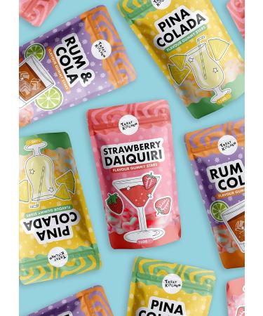 Strawberry Daiquiri Cocktail Flavour Jelly Sweets - Gourmet Treat Kitchen 140g Pouch - Buy Online on SooperMarket.com
