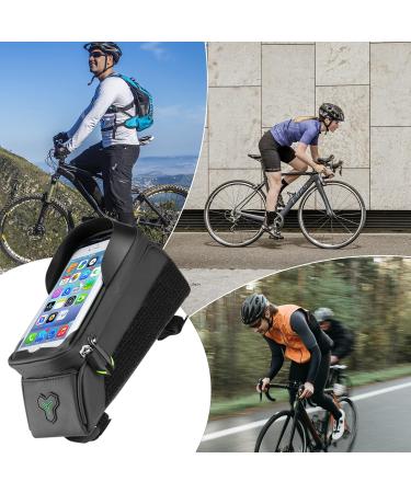 Rockbros Waterproof Bicycle Frame Pocket Bag - Touchscreen for iPhone 14/13 Galaxy S23/S22 Ultra 7.0 Inch Cell Phones - Buy Online on SooperMarket.com