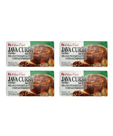 House Java Vegetable Curry Sauce Mix Medium Hot 1kg (Pack of 4) by CNMART