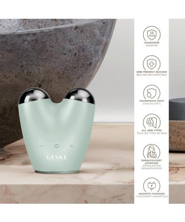 Geske SmartAppGuided Microcurrent Face-Lifter | 6-in-1 Anti-Aging Device for Facial Lifting Jawline Training & Double Chin Removal | Green - Buy Online on SooperMarket.com