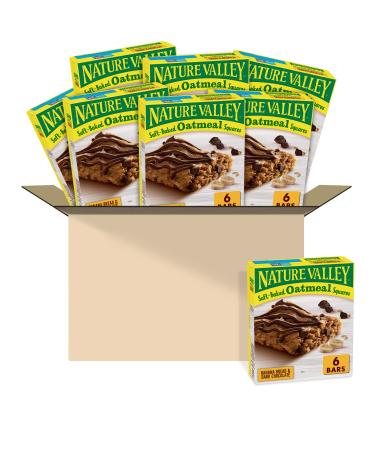 Nature Valley Soft-Baked Oatmeal Squares, Banana Bread and Dark Chocolate, 7.44 oz, 6 ct (Pack of 8)
