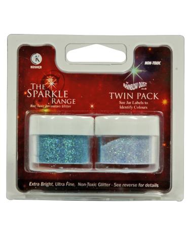 Bakeryteam The Sparkle Cake Decoration Sparkles 5 g (Pack of 2) Pastel Blue/Hologram Blue