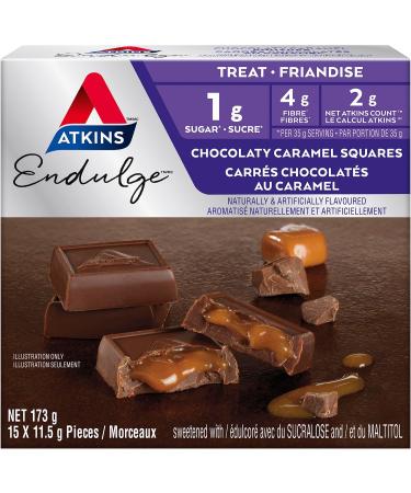 Atkins Endulge Treats Milk Chocolate Caramel Squares Low Sugar Keto Friendly High Fibre & Protein Bars - Chocolaty Peanut Butter Low Sugar Keto Friendly High Protein High Fibre Chocolate Caramel Endulge Treats+ Protein Bars - Buy Online on SooperMarket.com