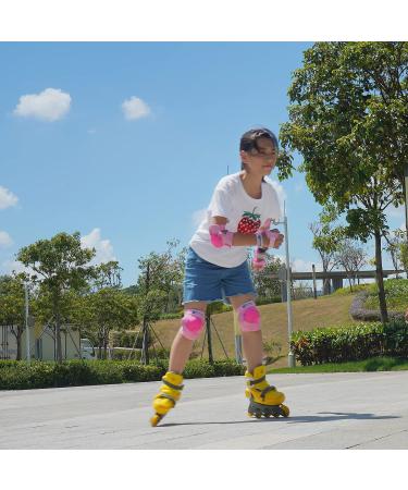 Kids Youth Protective Gear Set for Roller Skates & Outdoor Sports - Pink (Ages 6-15) - Buy Online on SooperMarket.com