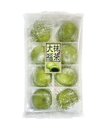 8 Pack Matcha Daifuku Mochi Rice Cake Small Round Japanese Confection Sweet Matcha Cream Filled Cake