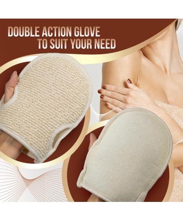 Exfoliating Glove Set with Body Scrub Brush - Dead Skin Remover | UK Seller - Buy Online on SooperMarket.com