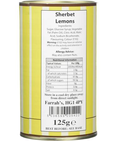 Farrah's of Harrogate Sherbet Lemons 125g - Premium British Candy - Buy Online on SooperMarket.com