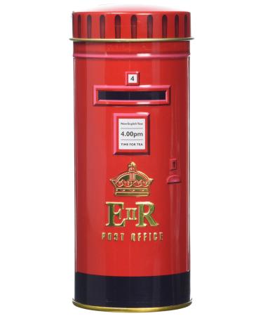 New English Teas British Post Box Tea Caddy with 14 English Breakfast Teabags UK and London Souvenirs English Tea 14 Count (Pack of 1)