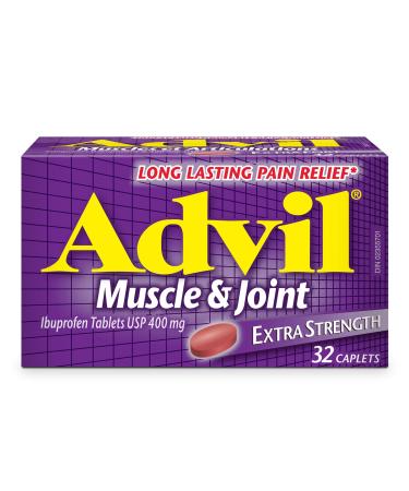 Advil Muscle and Joint (32 Count) 400 mg ibuprofen Muscle Pain Joint Pain Temporary Pain Reliever 32 Count (Pack of 1)