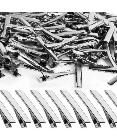 Alligator Hair Clips, YGDZ 150pcs 1.77 Inch Metal Hair Bow Clips Single Prong Silver Alligator Hair Clips for Bows Making Crafts(4.5cm) 1.77 Inch (Pack of 150)