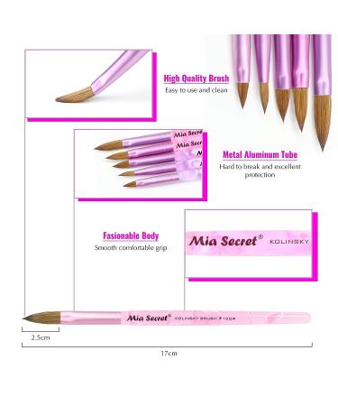 Mia Secret Kolinsky Nail Brush 10 - Professional Quality Nail Art Brush - Buy Online on SooperMarket.com