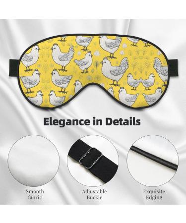 Yellow Chicken Soft Sleep Eye Mask | Breathable Eye Patch for Women | Ideal for Travel & Relaxation - Buy Online on SooperMarket.com