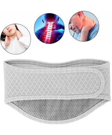 Breathable Neck Wrap for Pain Relief - Light Gray Collar Bandage for Moxibustion Care - Buy Online on SooperMarket.com