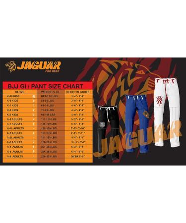 Jaguar PRO Gear - Essential BJJ Bottoms: Light Weight 10oz Cotton Canvas Pants for Brazilian Jiu Jitsu - White - Buy Online on SooperMarket.com