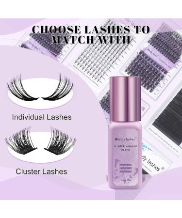 Lash Clusters Glue 10ml - Strong Hold & Long Lasting Eyelash Extension Adhesive | DIY Lash Extensions Mild Formula Black - Buy Online on SooperMarket.com